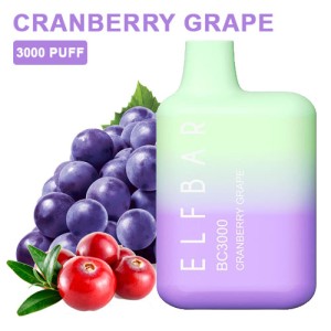 Одноразовая электронная сигарета ELF BAR BC Акциз Cranberry Grapes (Клюква Виноград) 3000 puff