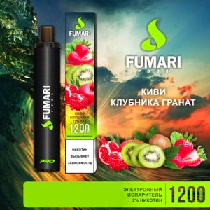 Одноразова електронна сигарета FUMARI Kiwi Strawberry Pomegranate (Ківі Полуниця Гранат) 1200 puff