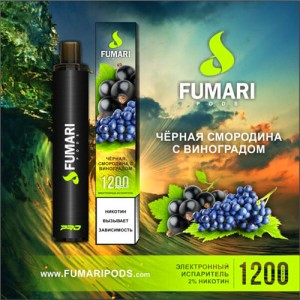 Одноразова електронна сигарета FUMARI Blackberry Grape (Чорна Смородина Виноград) 1200 puff