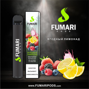 Одноразова електронна сигарета FUMARI PODS Berry Lemonade (Ягідний Лимонад) 800 puff
